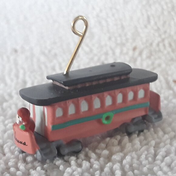 Hallmark Miniature Ornament- Sant'a Streetcar, 1990 - Picture 2 of 5